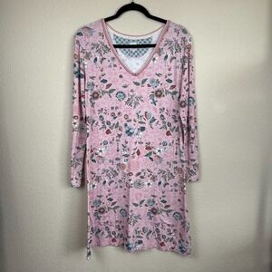 Pip Studio Floral Print Pink Nightgown Woodland Nature‎ Cottagecore Whimsy Sz L
